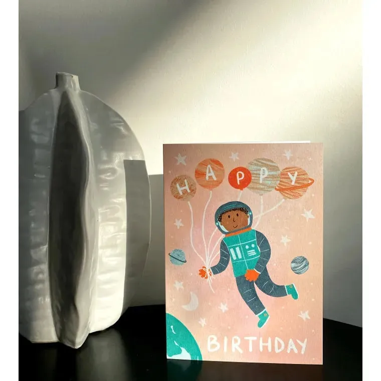 Astronaut Happy Birthday Card