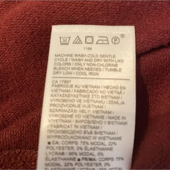 Athleta Poise Dance Wrap Tie Burgundy Sweater - Medium