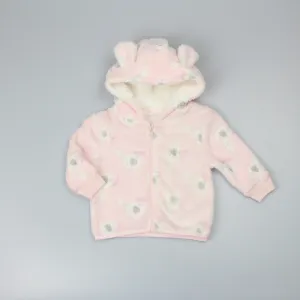 Baby Girls Off-Set Plush Jacket - Bunny (PK6) (6-24m) F32551