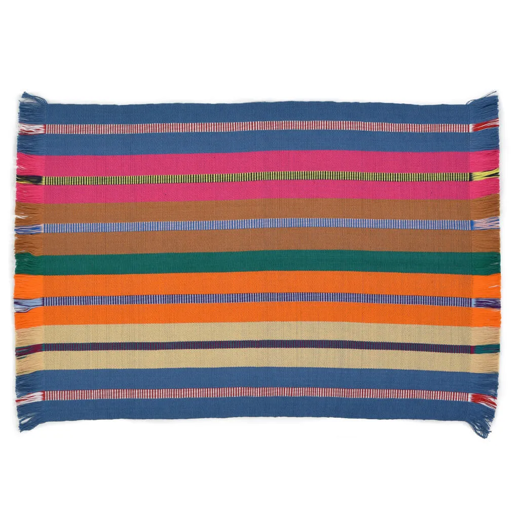 Backstrap Stripe Placemats | Blue Gray