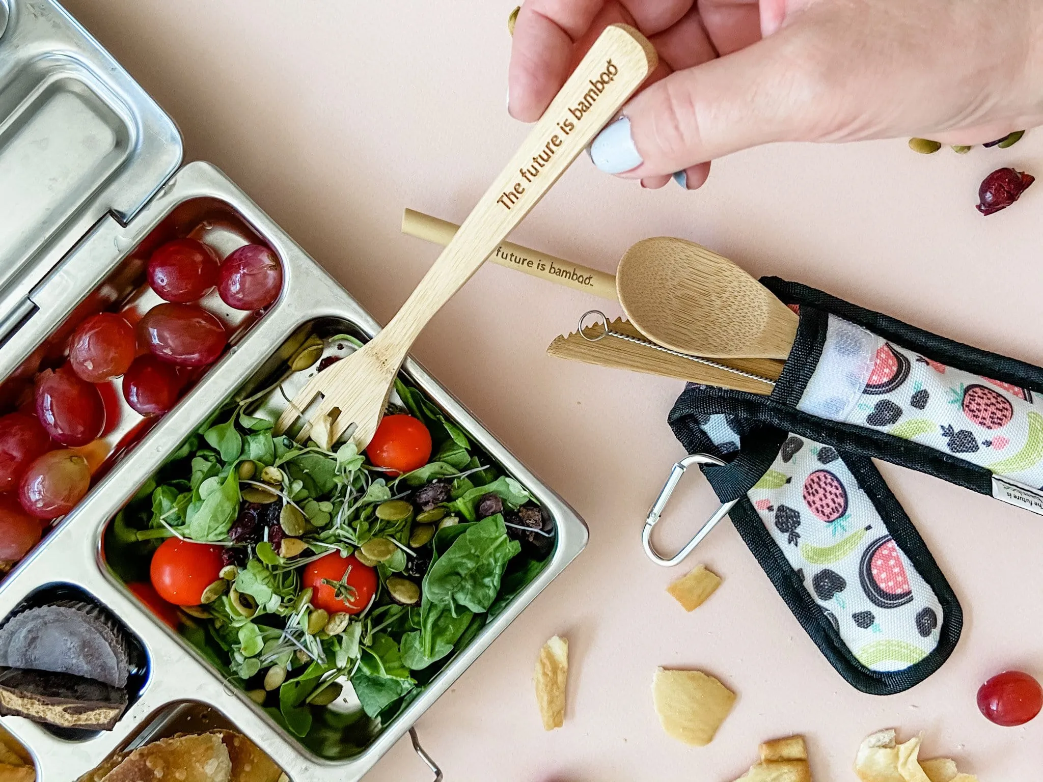 Bamboo Utensil Kit Cactus