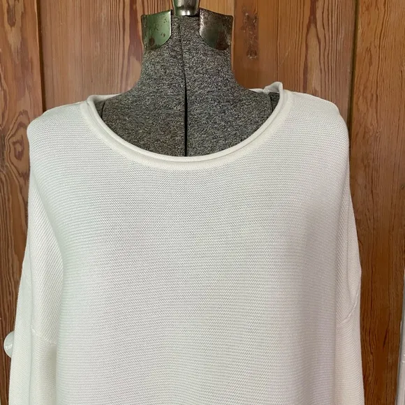Barbour Marine Link Knit Jumper Cloud Sweater in White  - Woman’s Size 8