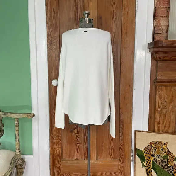 Barbour Marine Link Knit Jumper Cloud Sweater in White  - Woman’s Size 8