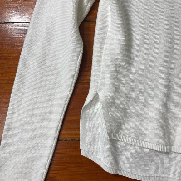 Barbour Marine Link Knit Jumper Cloud Sweater in White  - Woman’s Size 8