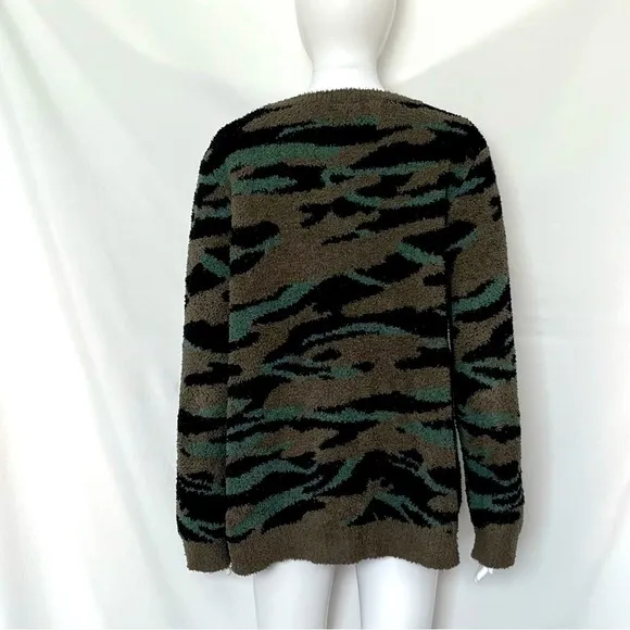 Barefoot Dreams Cozy Chic Seaside Crew-Neck Pullover Camo XL