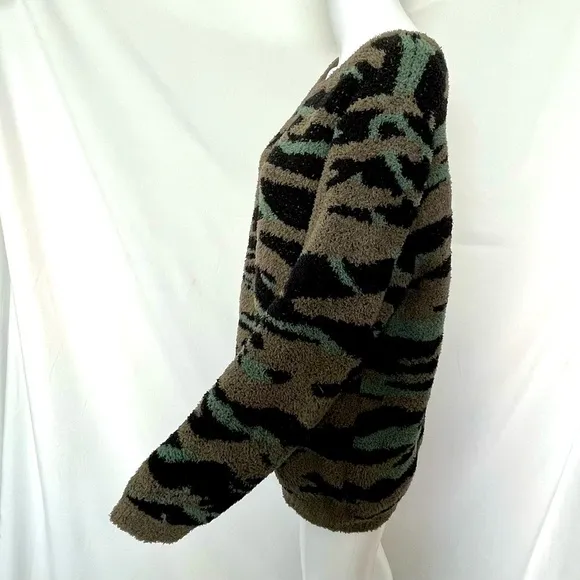 Barefoot Dreams Cozy Chic Seaside Crew-Neck Pullover Camo XL