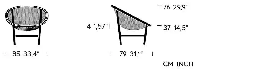 Basket - Outdoor basket armchair