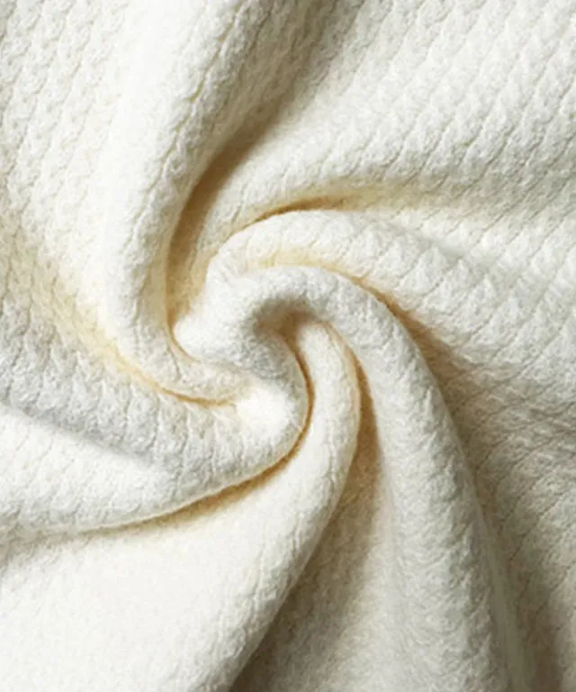 BENECIA 12 Cozy Color Combination Knit - Ivory/Red