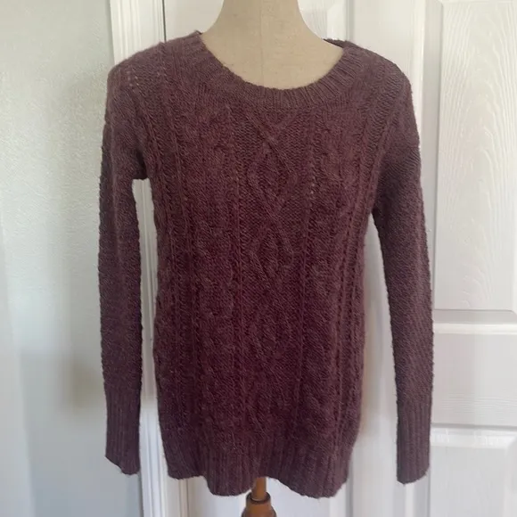 Between me &amp; You sweater cable knit chunky wool blend pull over women’s size XS