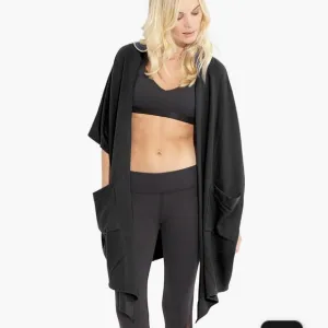 Beyond Yoga Cozy Fleece Origami Cardigan Wrap M/L