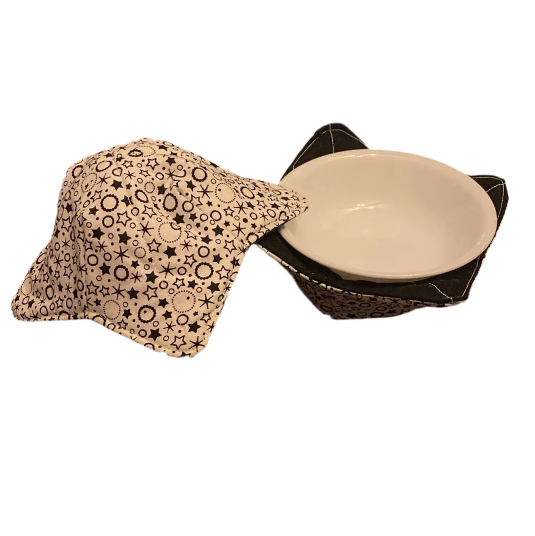 Black and White Stars Small (10oz) Bowl Cozy