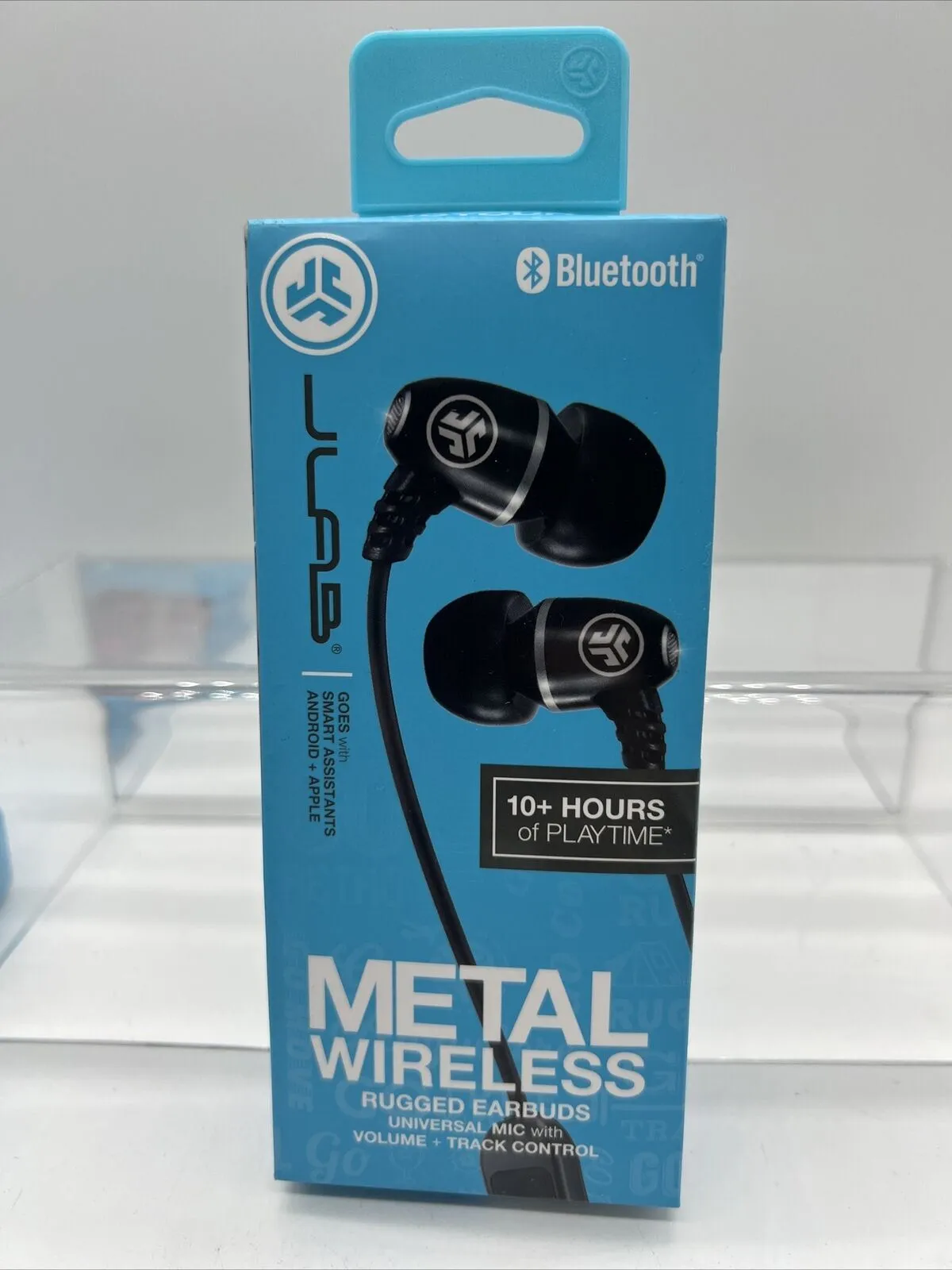 BLACK JLab Audio Metal Bluetooth Rugged Wireless Earbuds Universal Mic W/ Volume