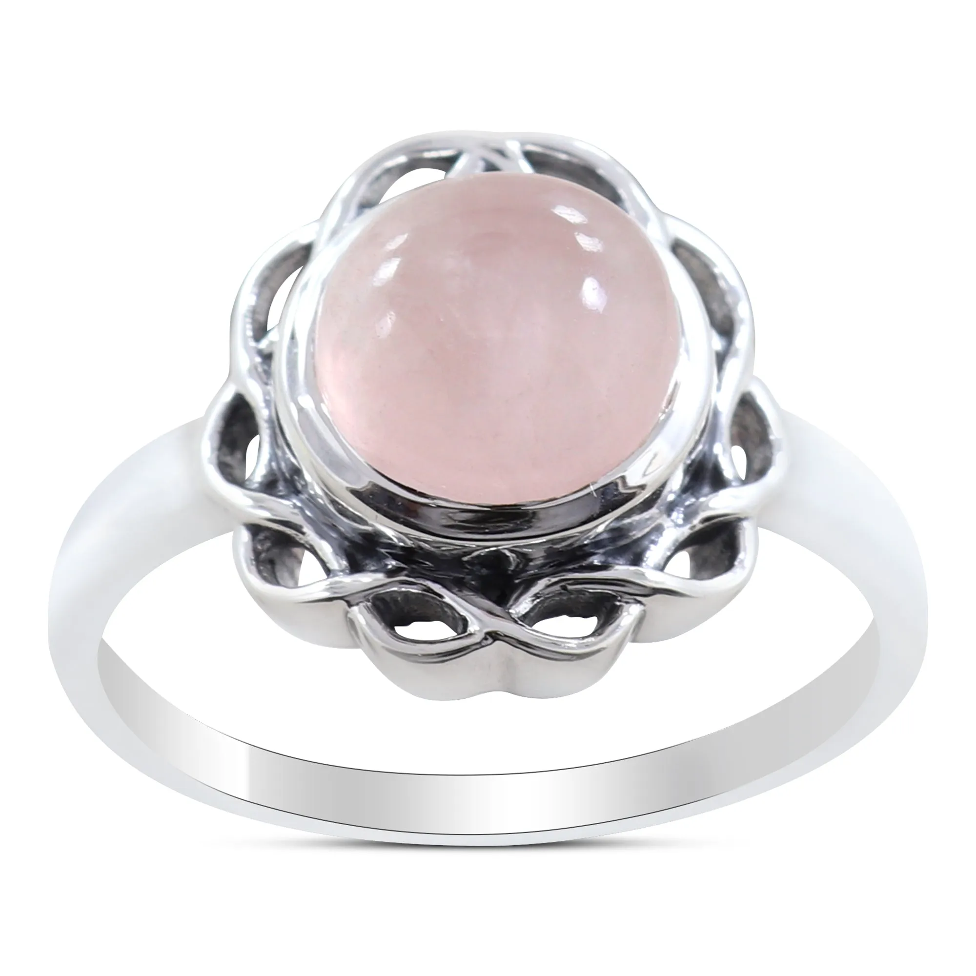 Black Onyx Silver Designer Ring