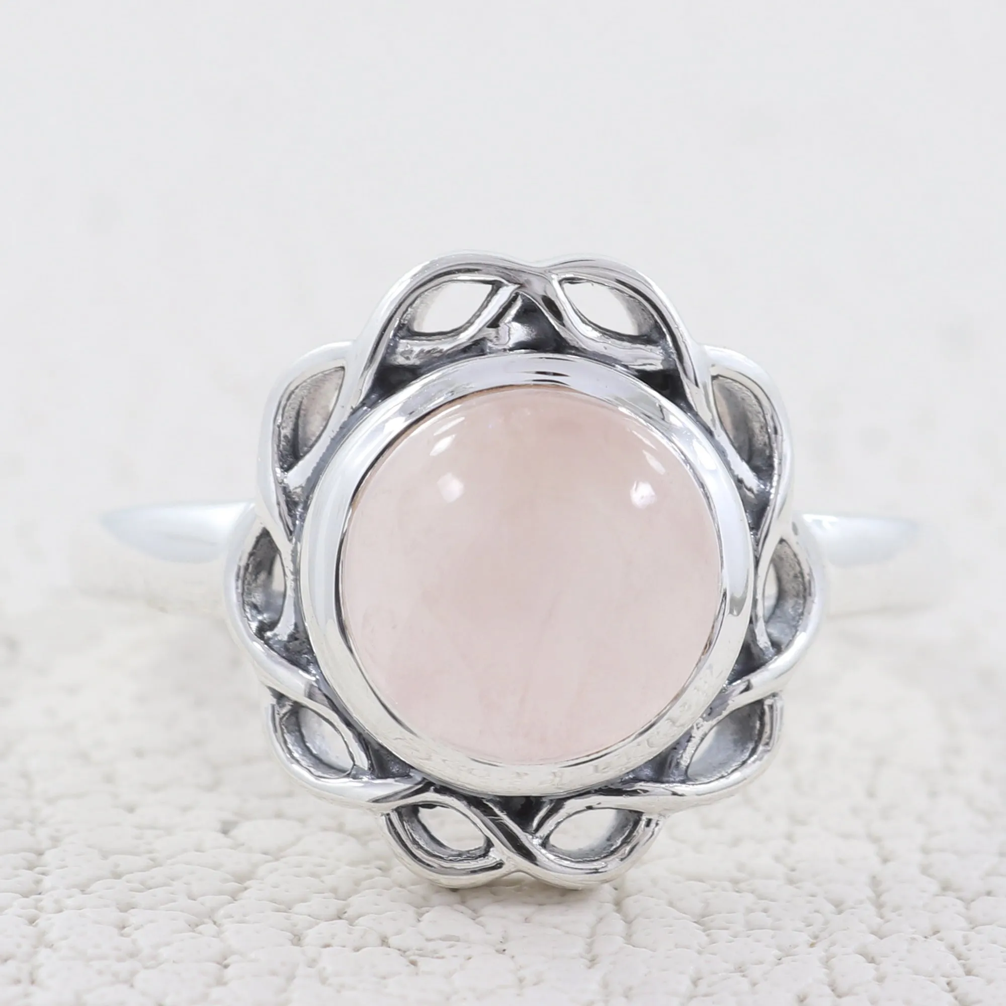 Black Onyx Silver Designer Ring