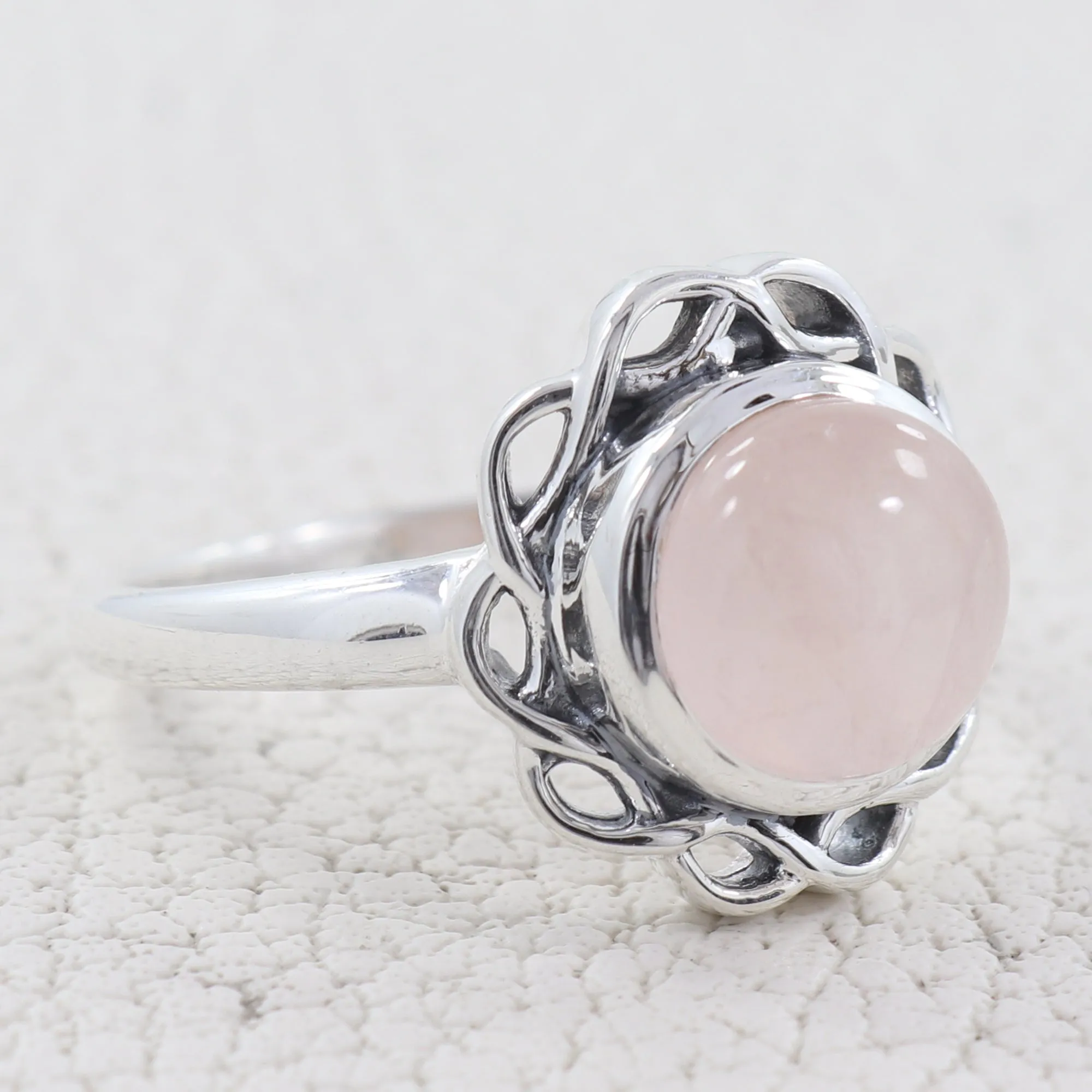 Black Onyx Silver Designer Ring