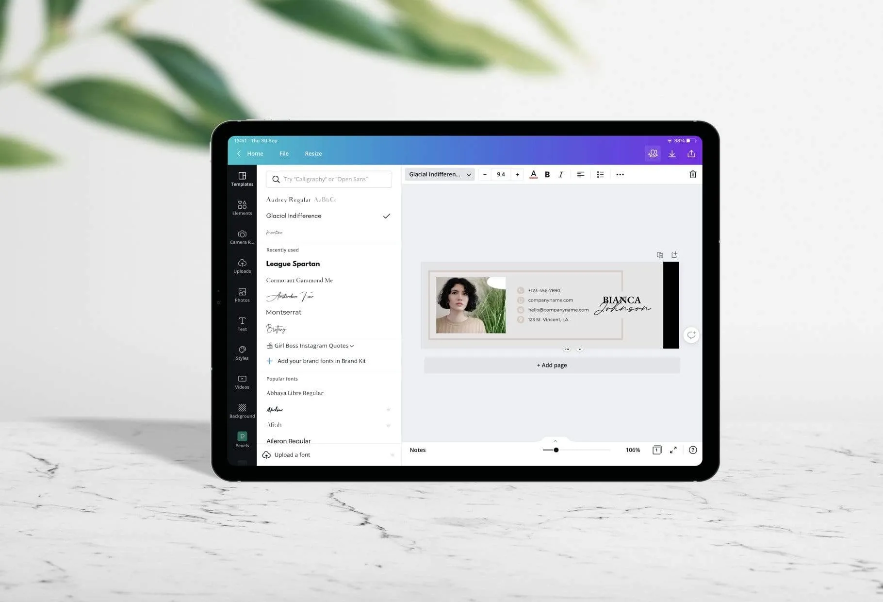 Blanca Email Signature Template Editable Canva Template