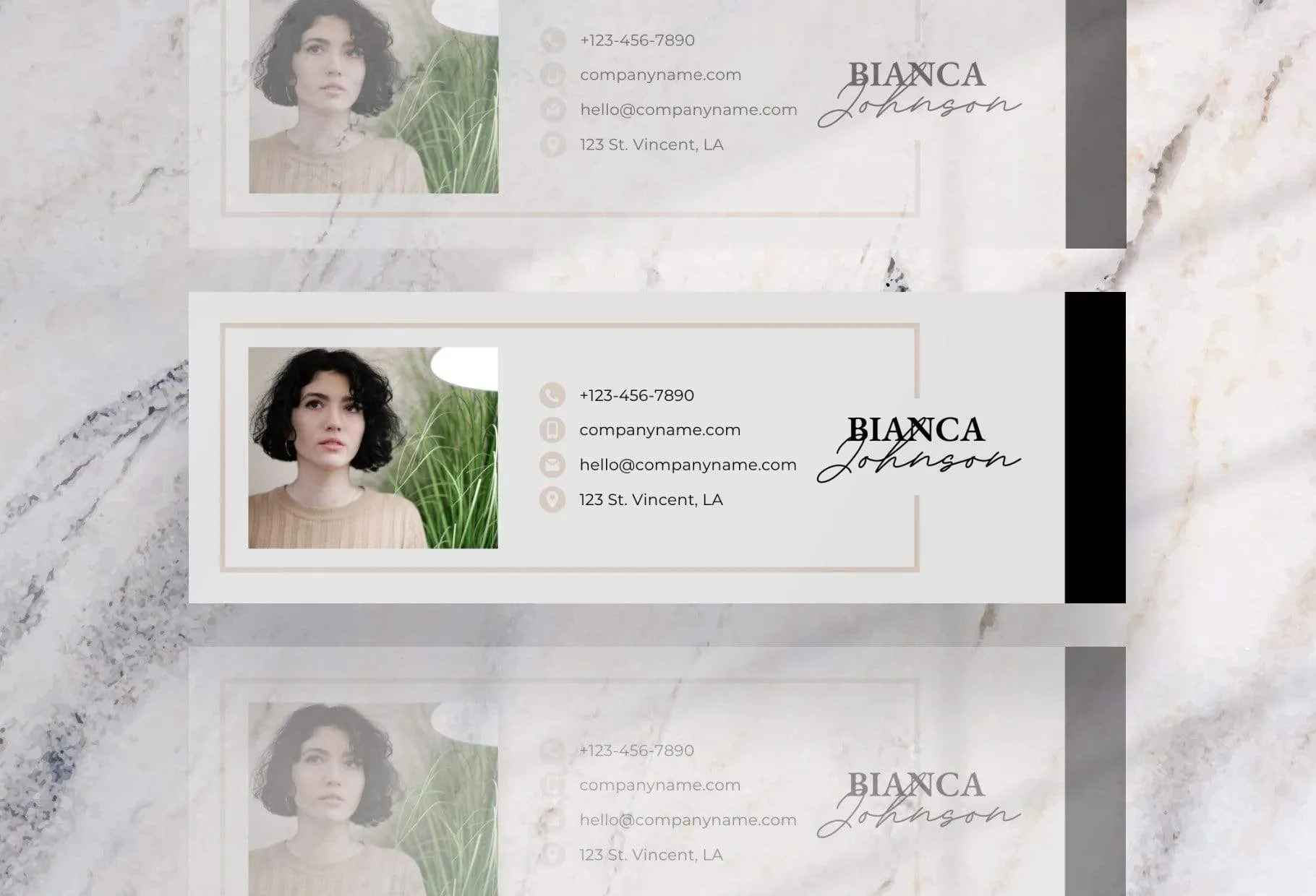 Blanca Email Signature Template Editable Canva Template