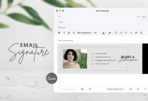 Blanca Email Signature Template Editable Canva Template