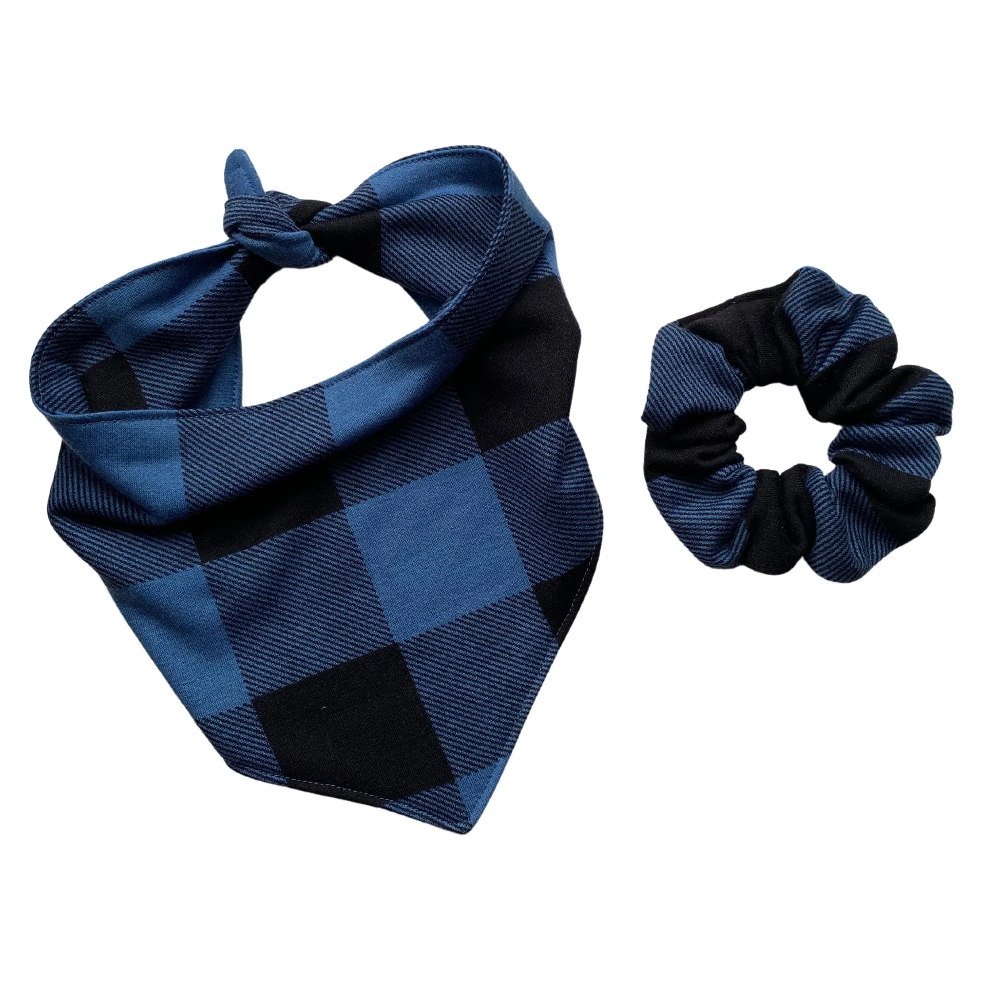 Blue and Black Buffalo Plaid scARF