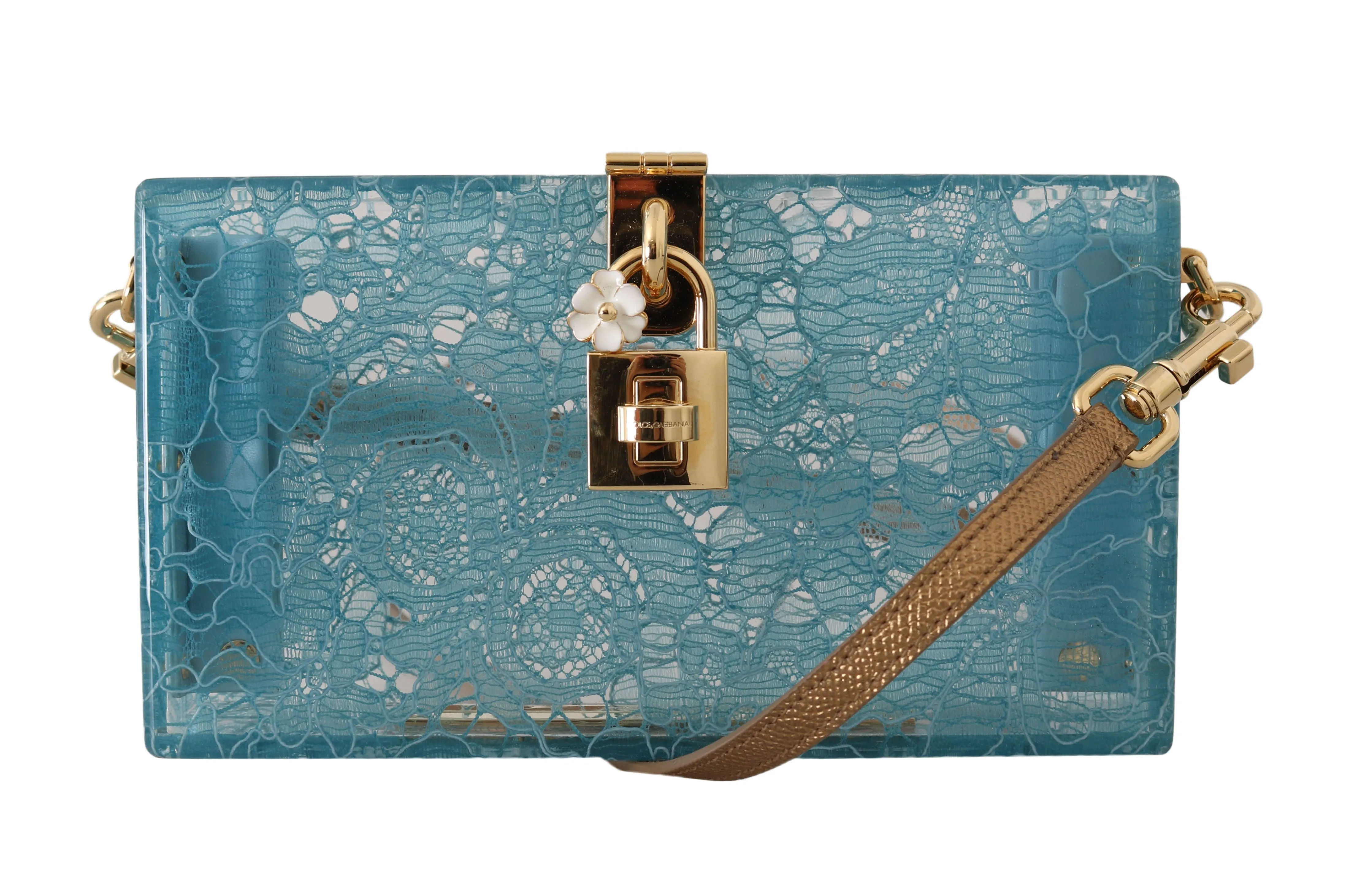 Blue SICILY Floral Lace Clutch Purse