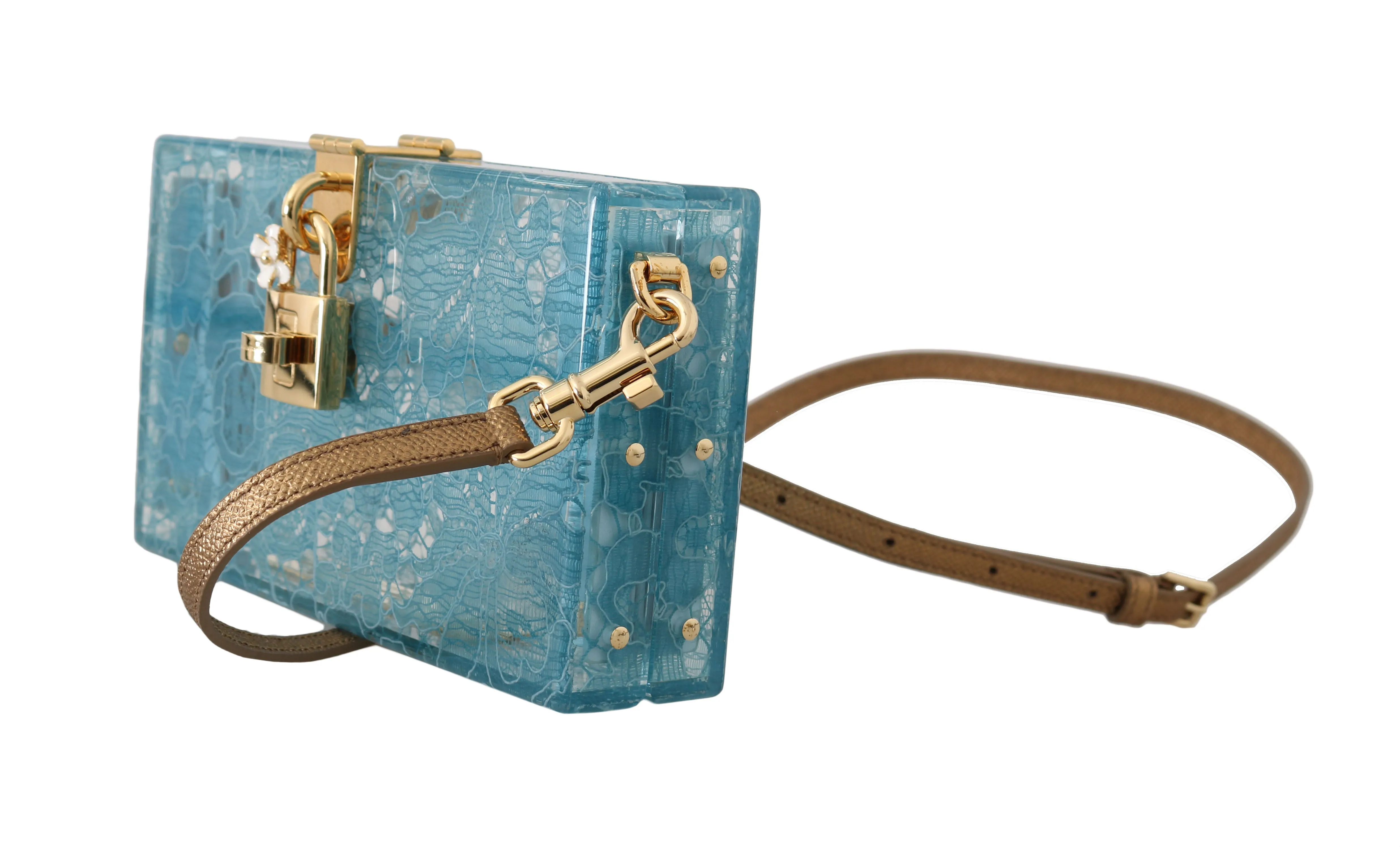 Blue SICILY Floral Lace Clutch Purse
