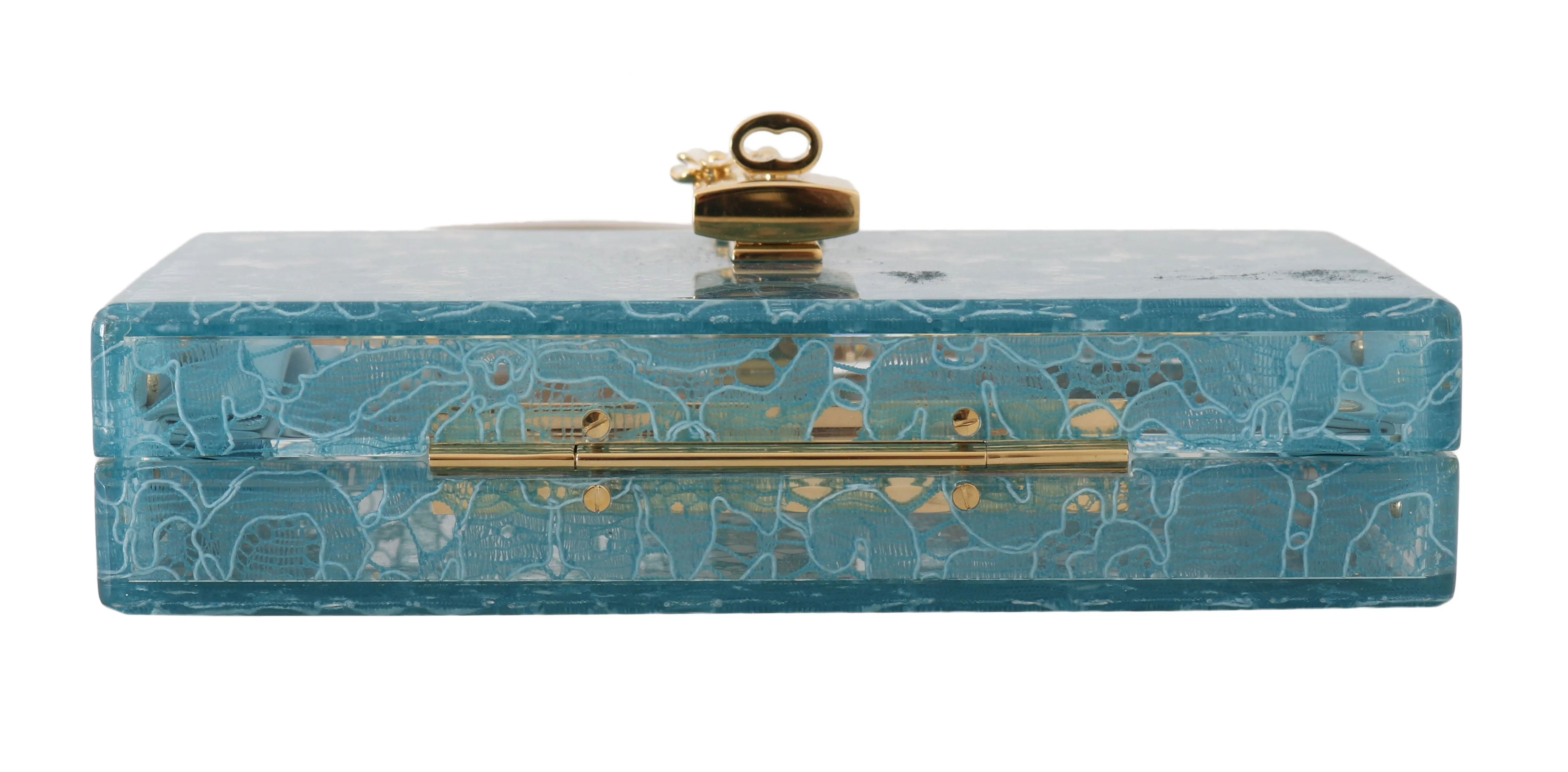 Blue SICILY Floral Lace Clutch Purse