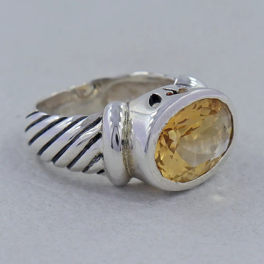 Blue Topaz Designer Silver Ring