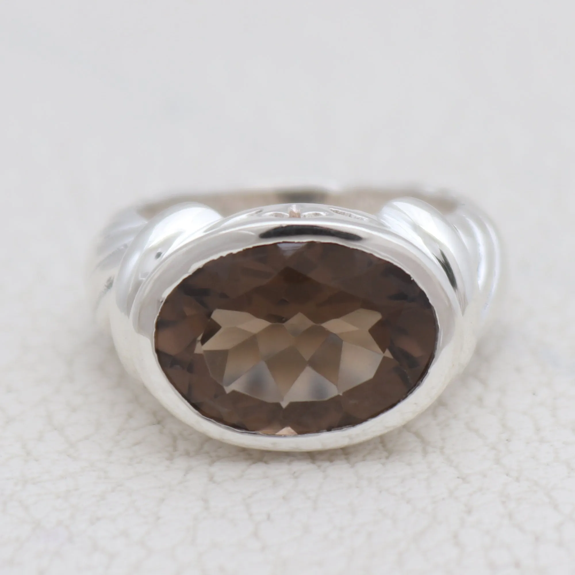 Blue Topaz Designer Silver Ring