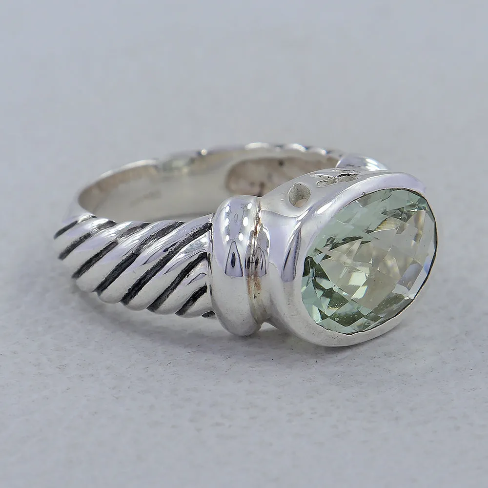 Blue Topaz Designer Silver Ring
