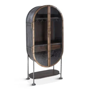Bowery Tall Oval Bar Cabinet