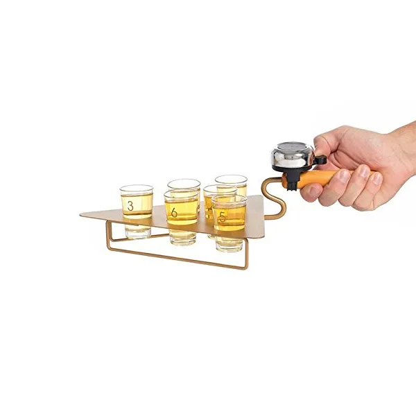 Brick Trowel Shot Server With 6 Shooter Glasses