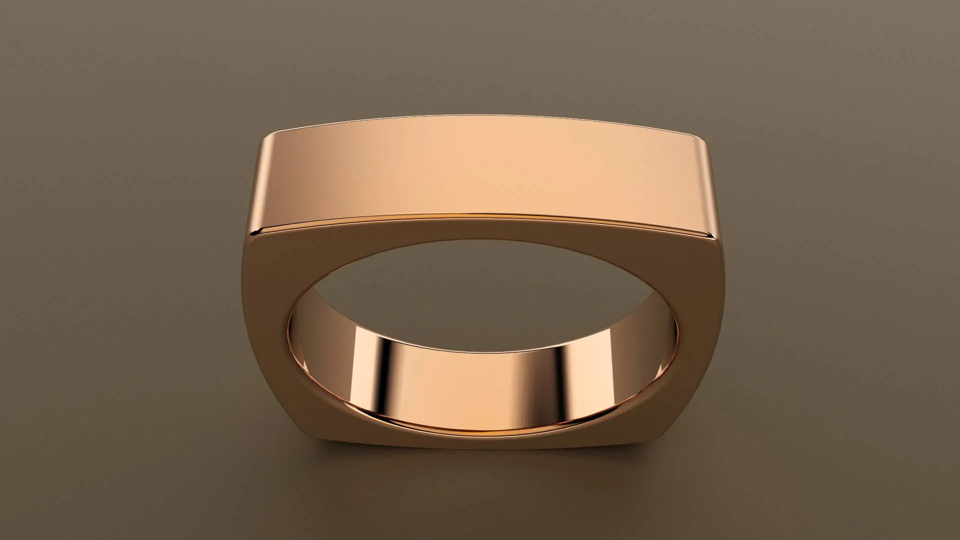 Brushed Rose Gold 6mm Euro Square Wedding Band