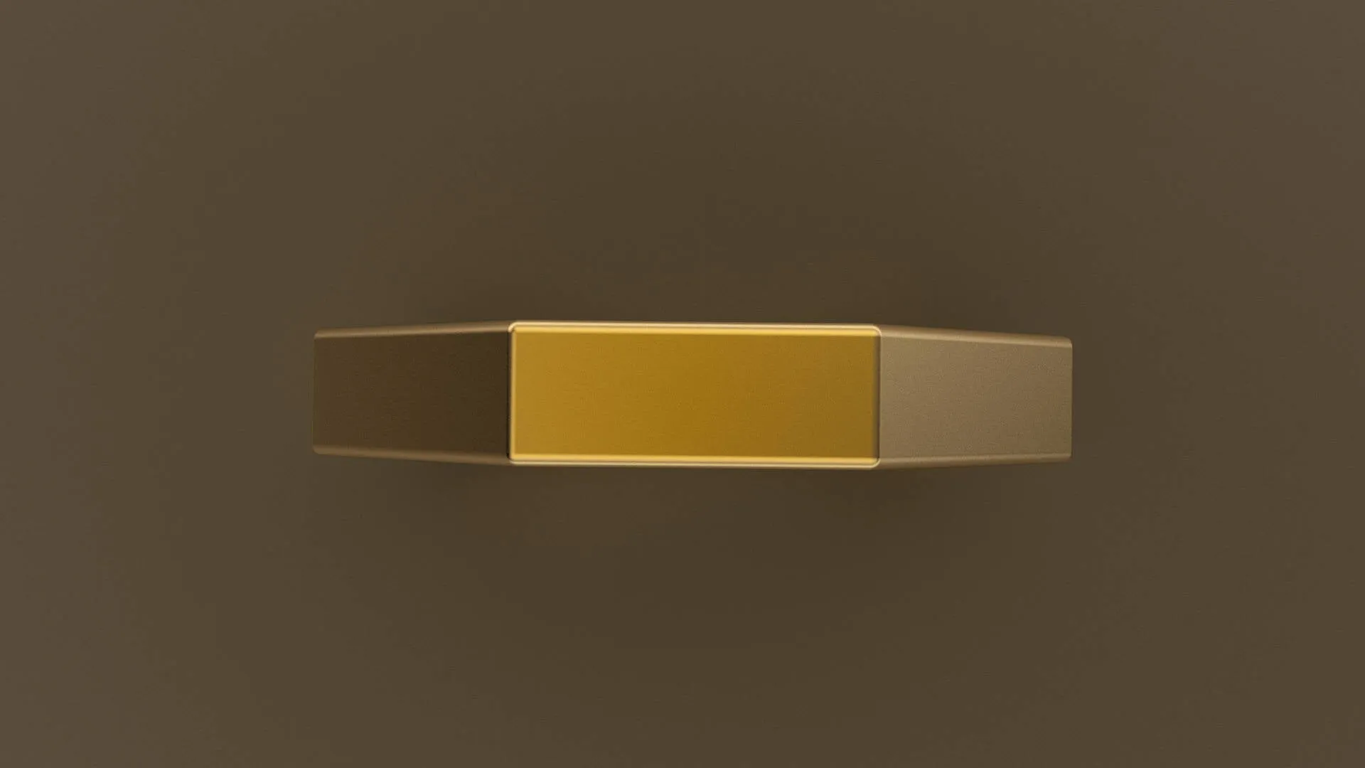 Brushed Yellow Gold 4mm Octagon Bolt Wedding Band