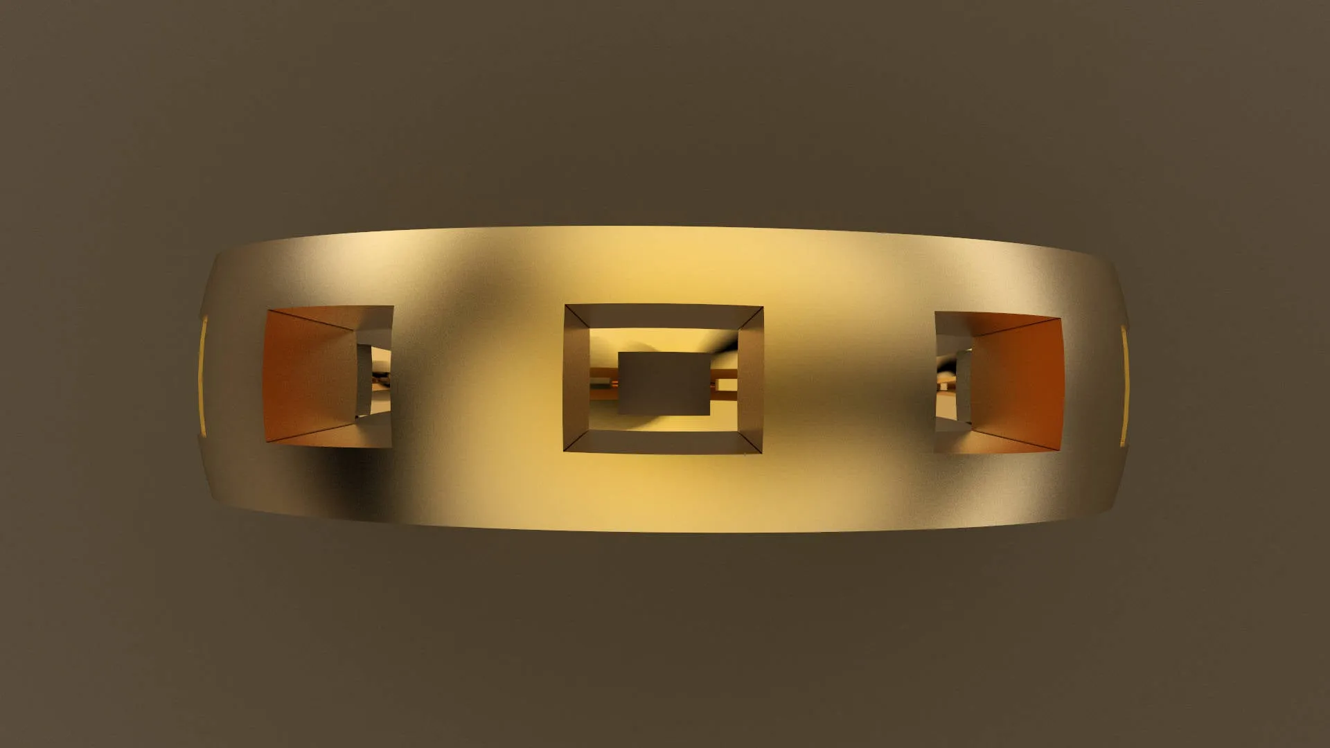 Brushed Yellow Gold 6mm Cutout Wedding Band
