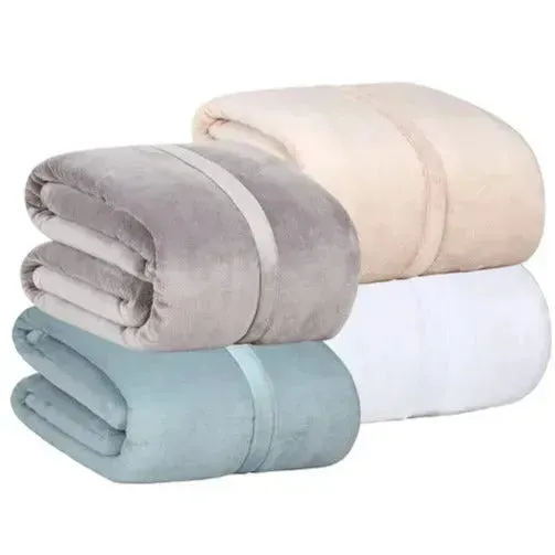 BSB Collection Plush Fleece Blankets 2 PK
