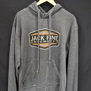Burnout Wash Hoodie - Beer Names - Charcoal
