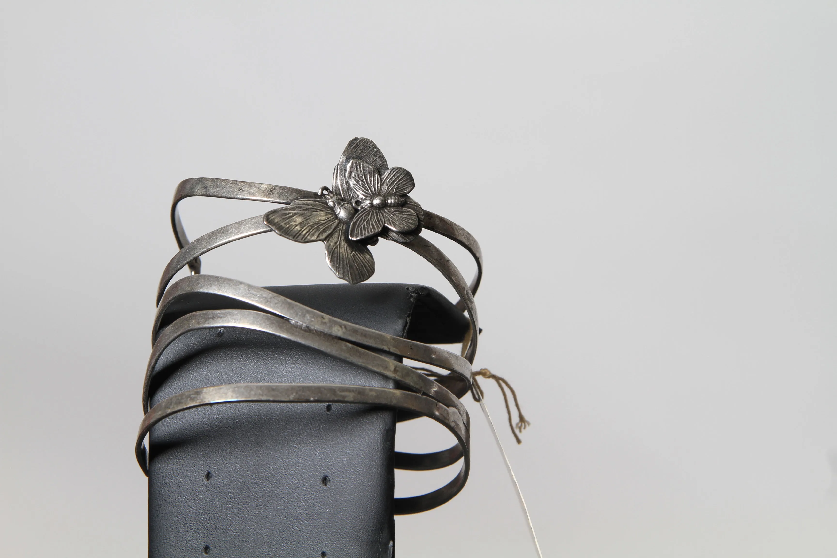 Butterfly Silver Twister Bangle