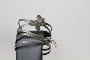 Butterfly Silver Twister Bangle