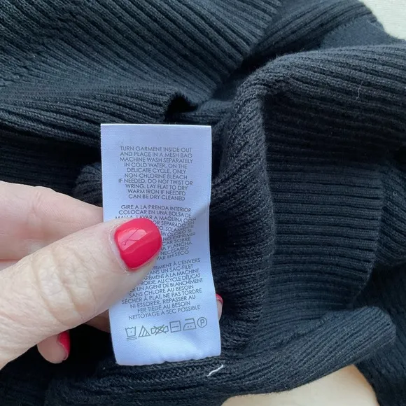 CAbi Style 4654 Treasure Cardigan Black Cotton Knit V-Neck Sweater
