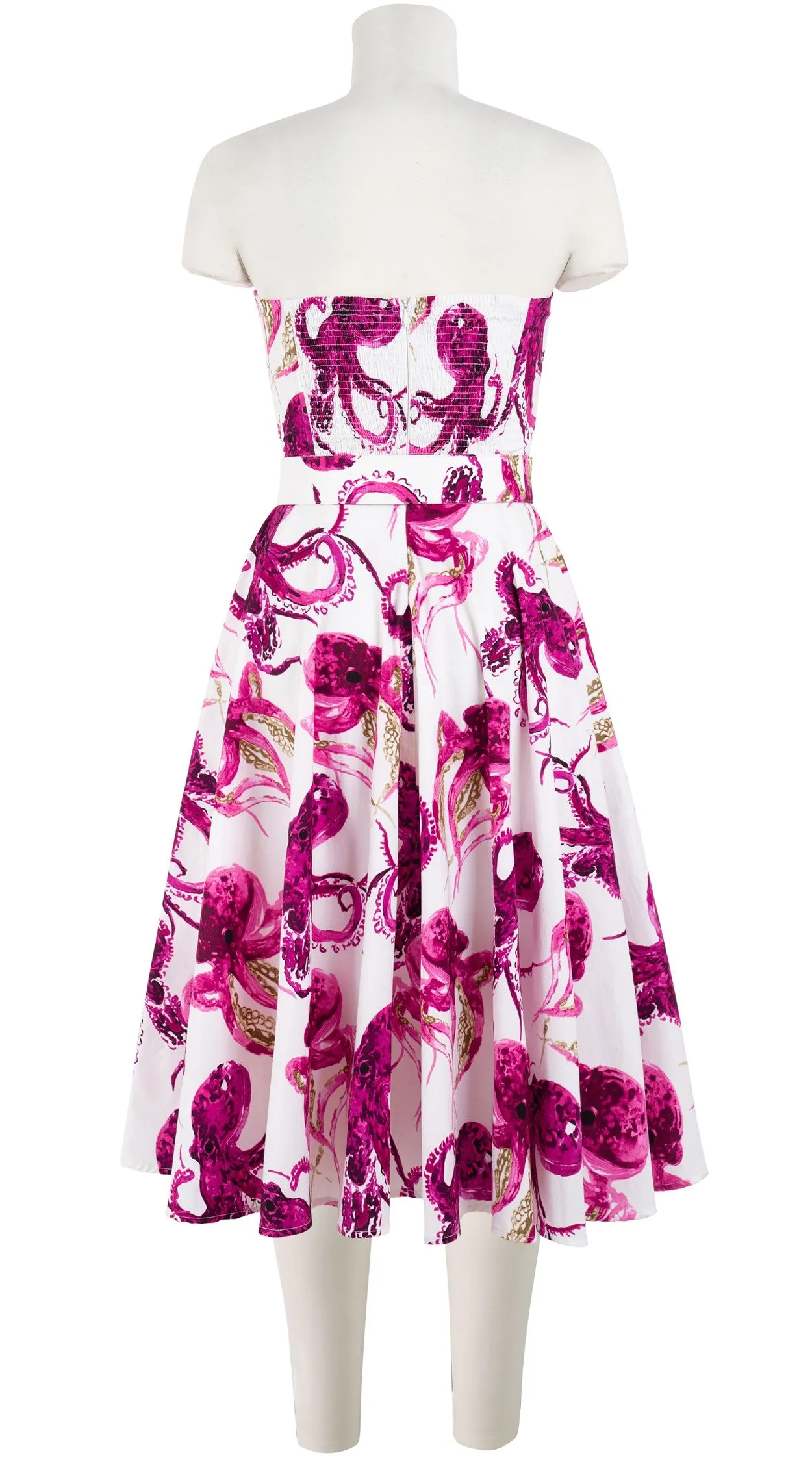 Carol Dress Bra Strapless Long Length Cotton Stretch (Octopus)
