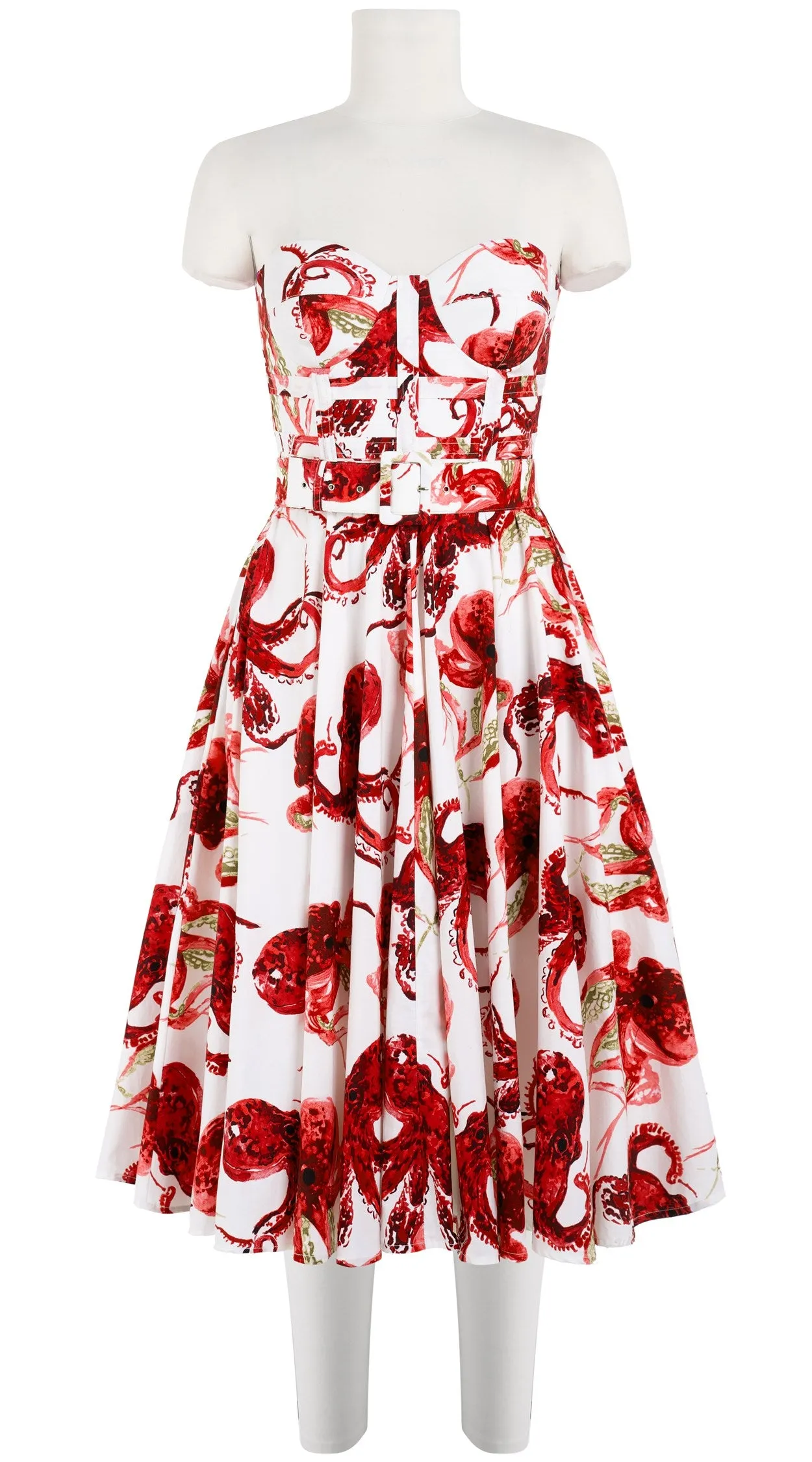Carol Dress Bra Strapless Long Length Cotton Stretch (Octopus)