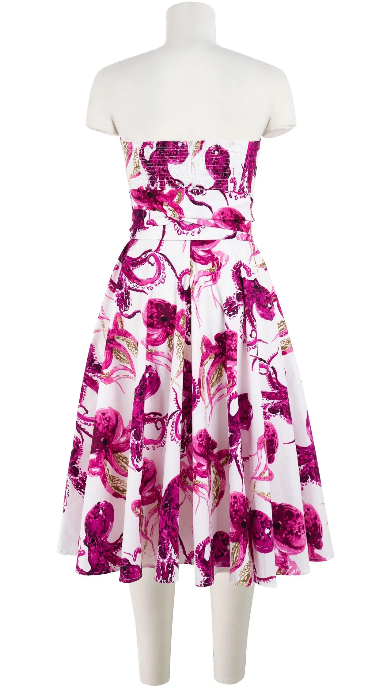 Carol Dress Bra Strapless Long Length Cotton Stretch (Octopus)
