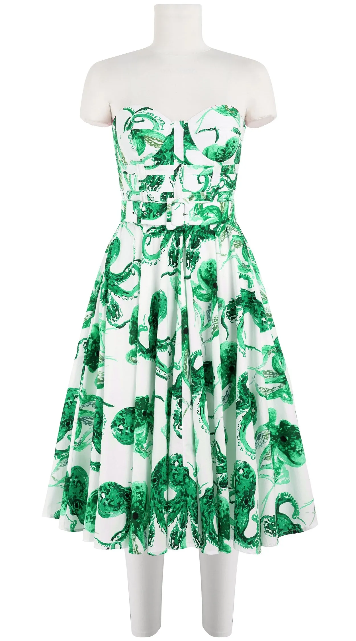 Carol Dress Bra Strapless Long Length Cotton Stretch (Octopus)