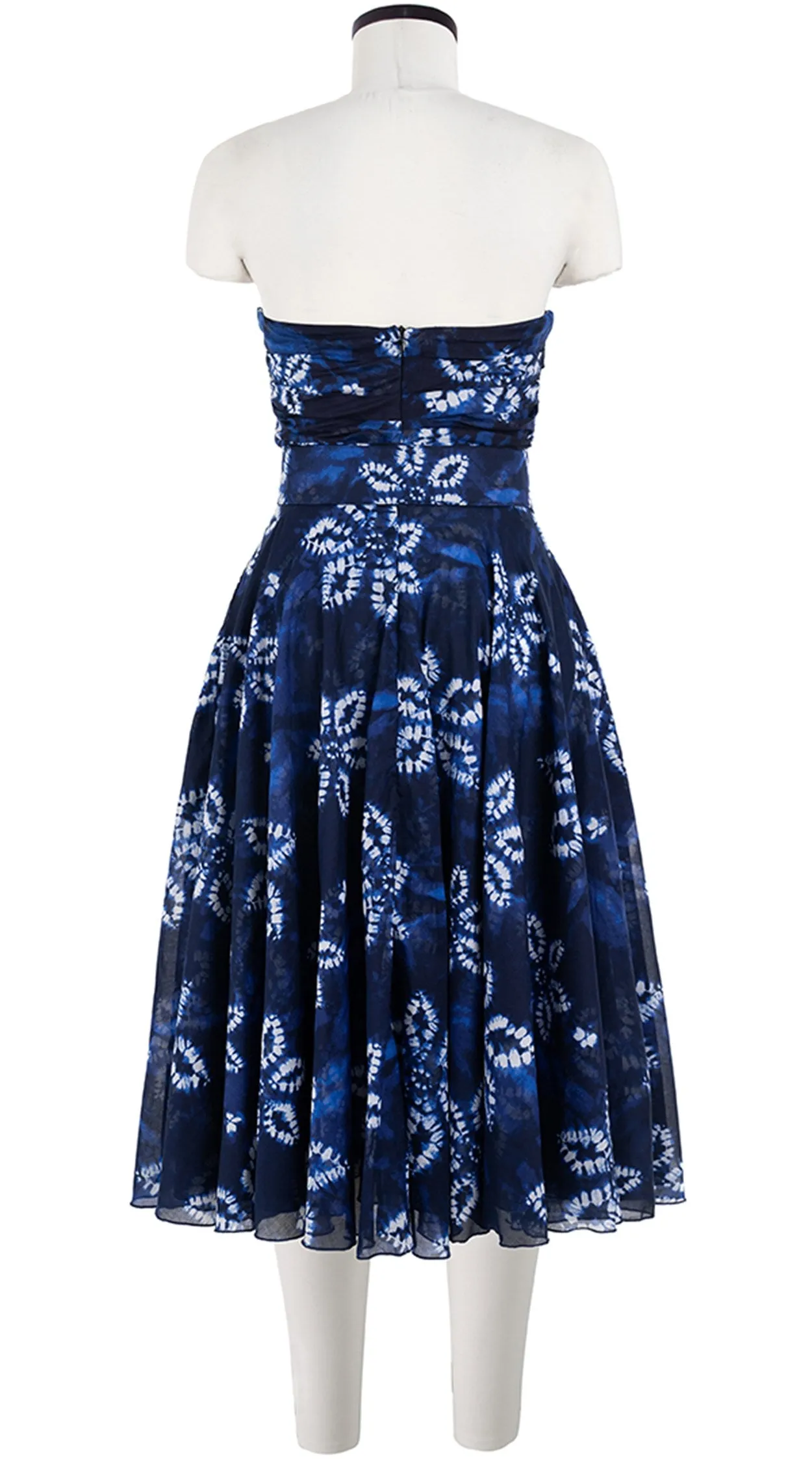 Carol Dress Tube Strapless with Hamilton Belt Long Length Cotton Musola (Shibori Octagon)