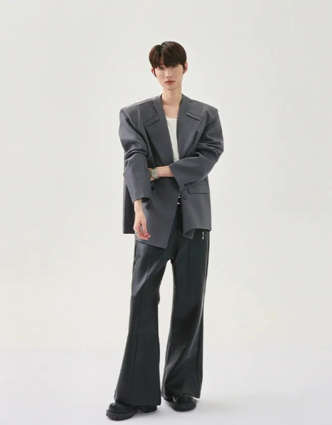 Casual Textured Suit Jacket