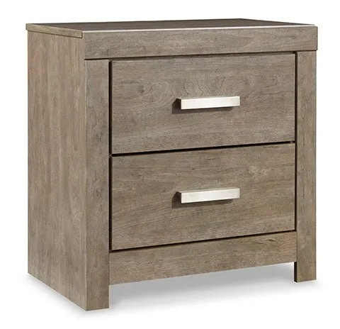 Casual Transitional Nightstand in Gray