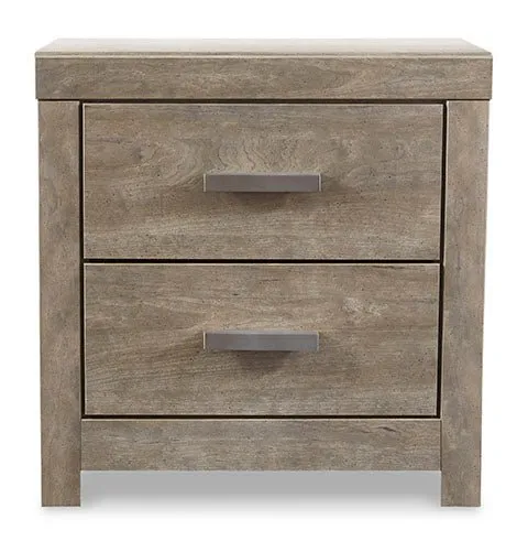 Casual Transitional Nightstand in Gray
