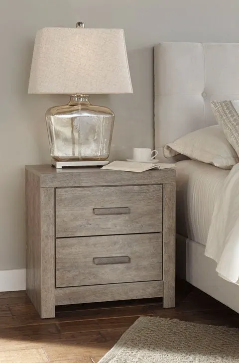 Casual Transitional Nightstand in Gray