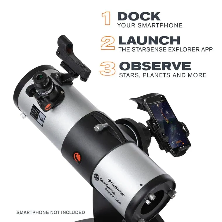 Celestron StarSense Explorer 114mm Smartphone App-Enabled Tabletop Dobsonian Telescope - 22480
