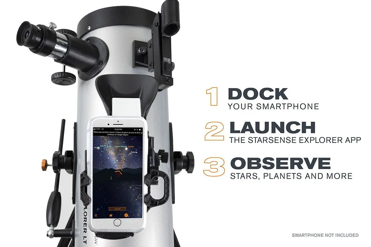 Celestron StarSense Explorer LT 114AZ Smartphone App-Enabled Newtonian Reflector Telescope - 22452